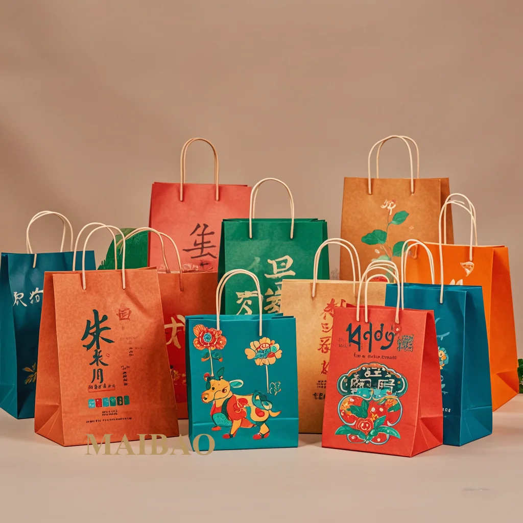 Custom Printing Your Own Logo Fashion Paper Bags Shopping Birthday Gift Christmas Party Coated Paper Sturdy Paper Carrier Bags