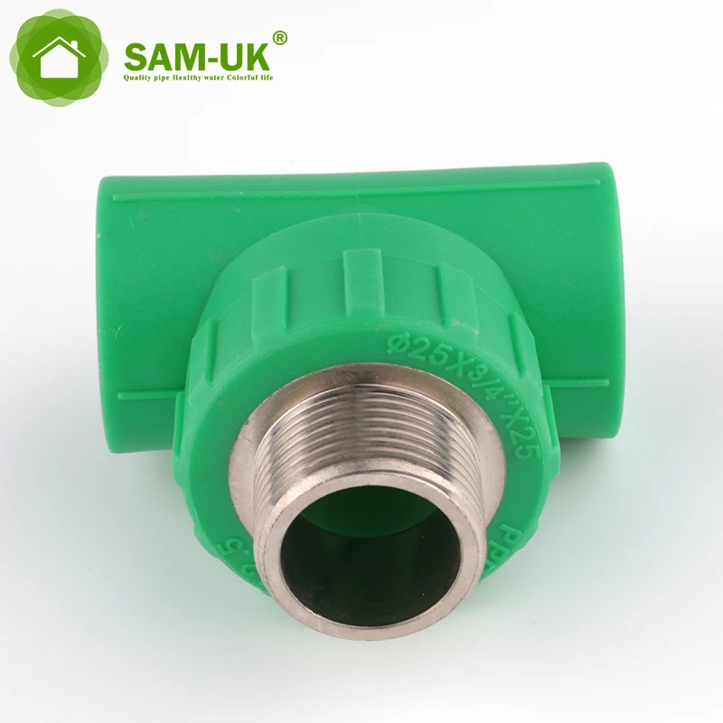 Production of customized high-quality ppr tee pipe fittings female threaded plastic pipe pipes and fittings
