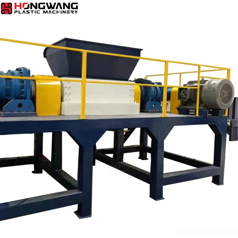 Best Quality Double Shaft Waste Tire Rubber Plastic Metal Scraps Shredder Cutting Machine