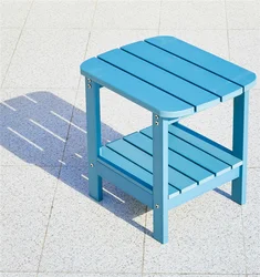 CHOUVANT wood plastic composite chair wood side table outdoor endurable plastic wood modern adirondack table with cupholder
