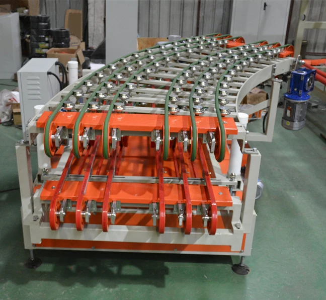 Ceramic Factory Machinery Glazing Line Turning Machine Equipment Double Layer Lift Belt Steering Machine