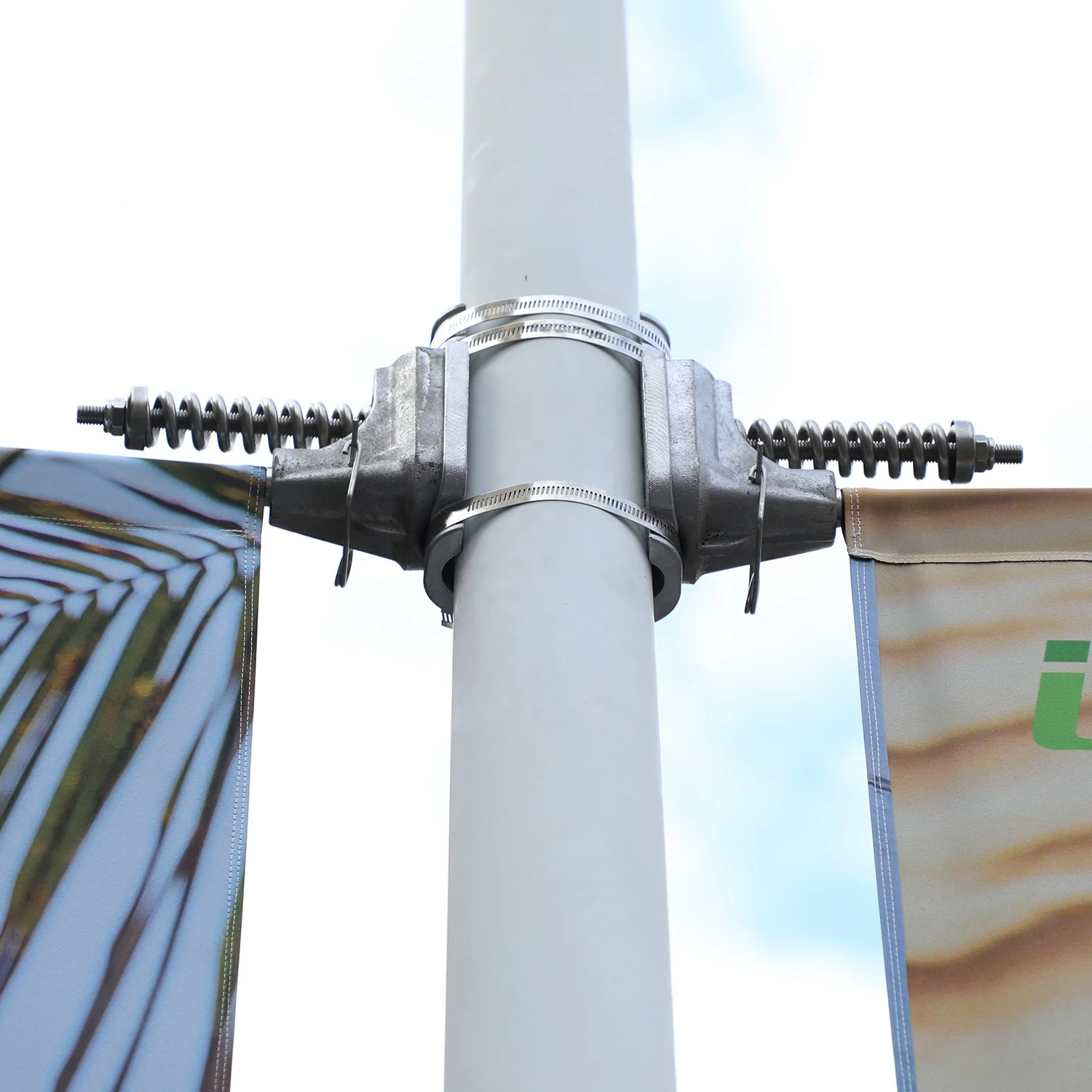 Metal Stainless Steel Street Light Pole Banner Advertising Sign Brackets