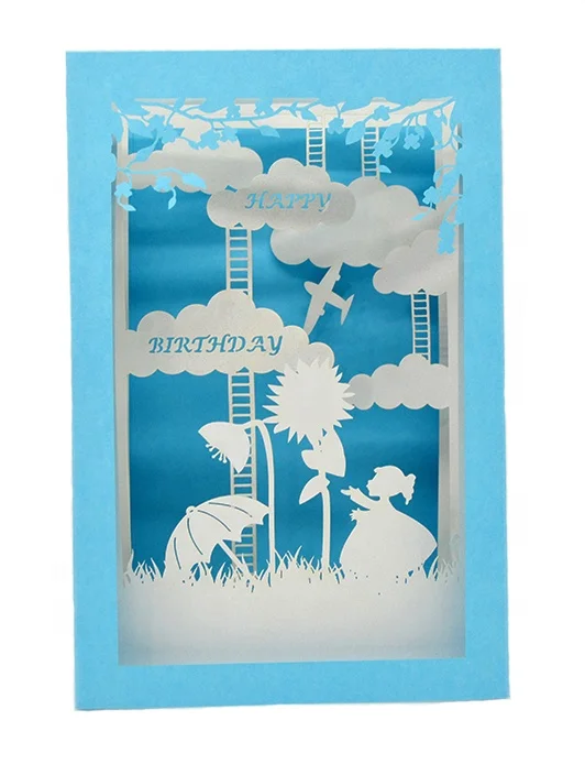 All occasion printing greeting card 3d pop up birthday cards