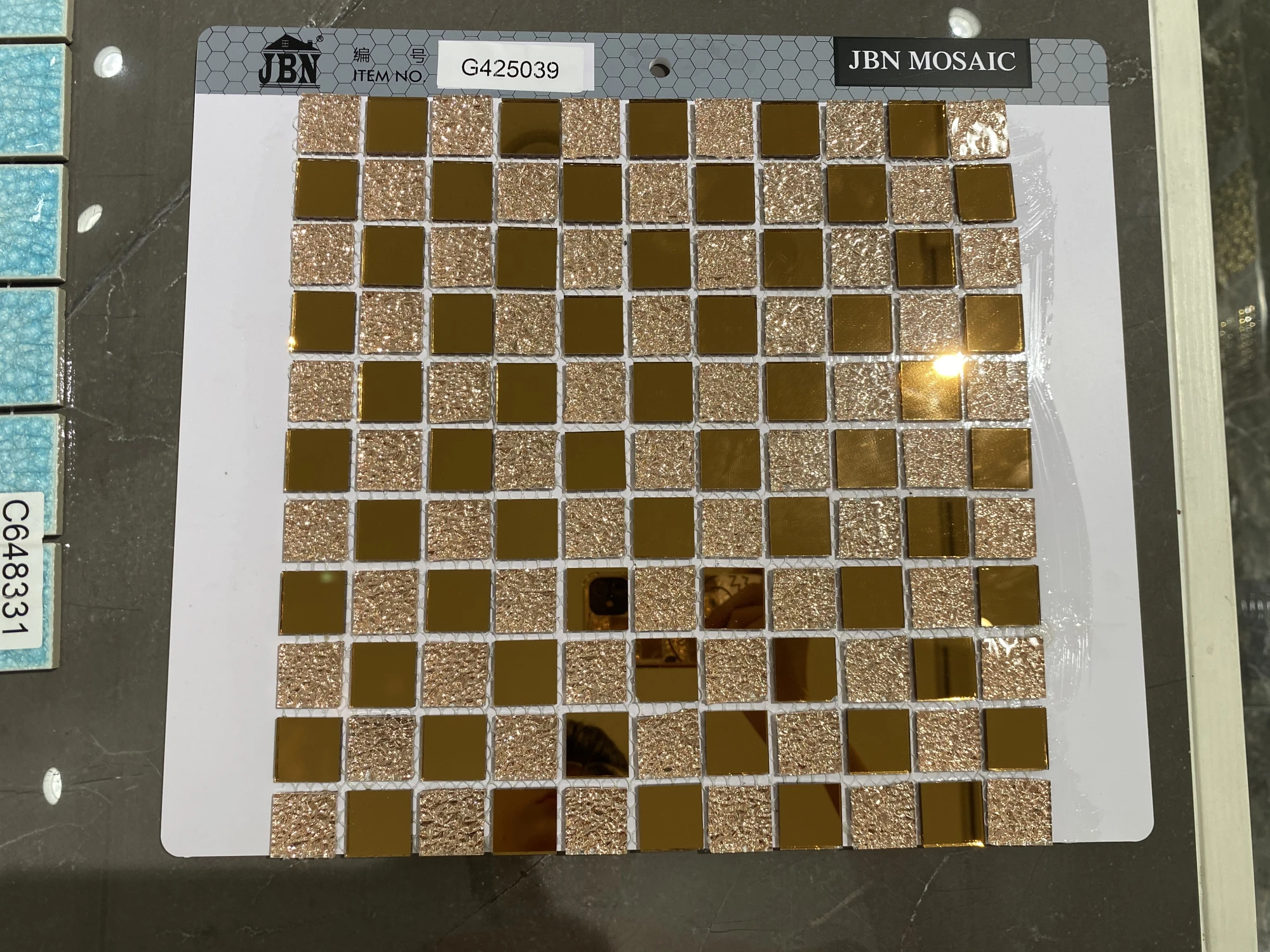 25x25mm wallpaper mesh stainless steel diy electro-plated golden rose golden silver mirror glass mosaic tile