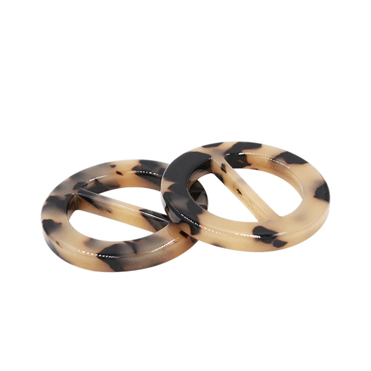 High fashion hoops custom lightweight high quality bikini swimwear connector O ring coat acetate buckles for woman belt