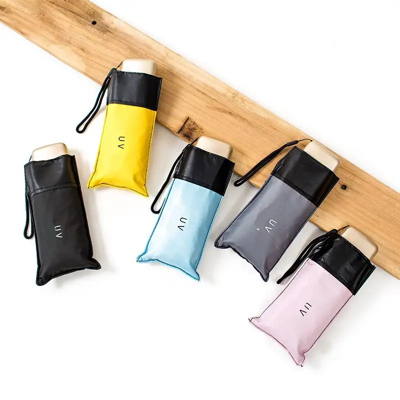 Оптовая продажа ветрозащитный 19 дюймов 6 кости портативный карманный Небольшой uv со складным зонтом мини с изготовленным на заказ