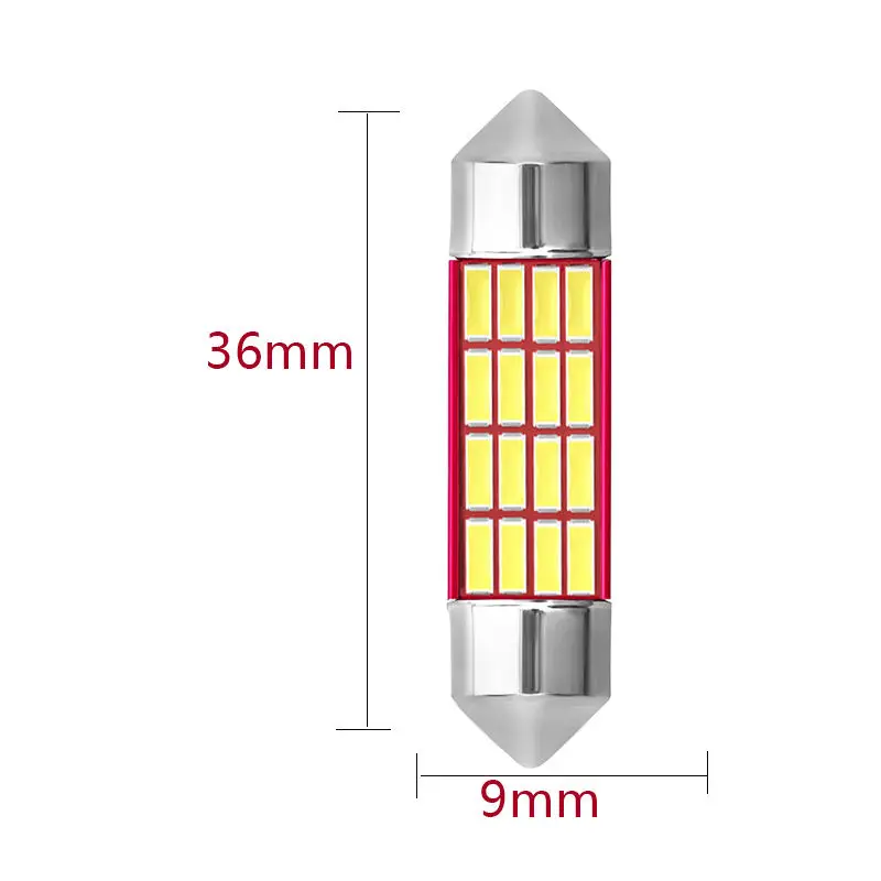 Reading night lighting wholesale strong heat sink lamp body led 12pcs smd4014 dc12v bulb easy installation car door safety light