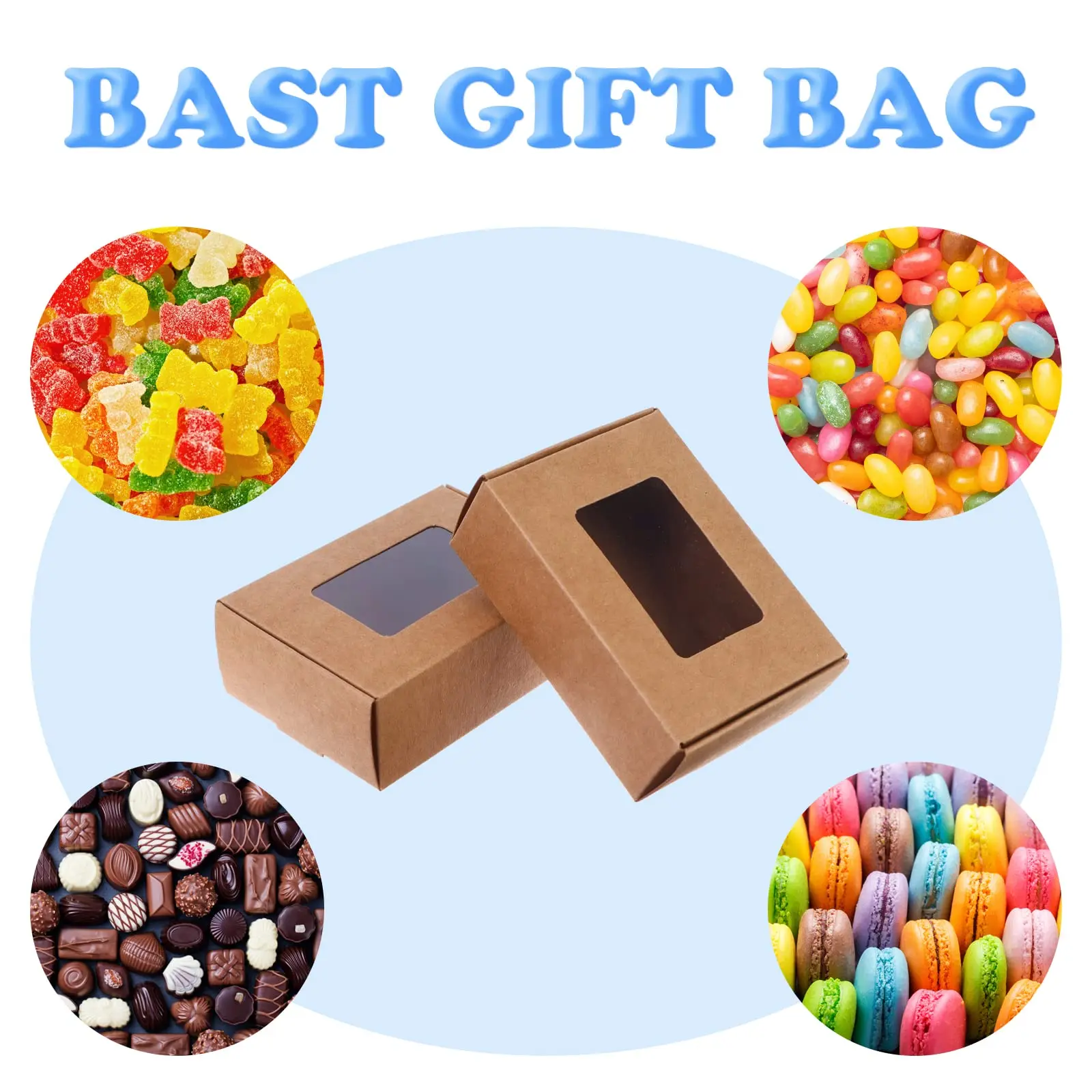 Wholesale High Quality Design Custom Packaging Plain Handmade Kraft Paper Soap Box with Window