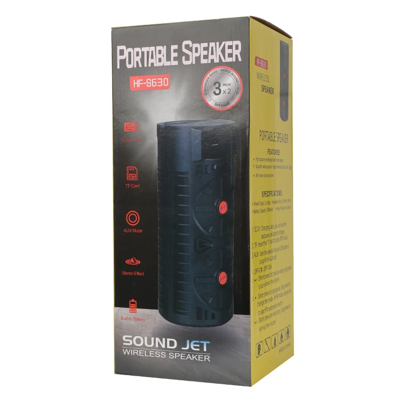 SOMOSTEL двойной 3 дюймов динамик портативный беспроводной BT с беспроводным подключением для мобильного телефона