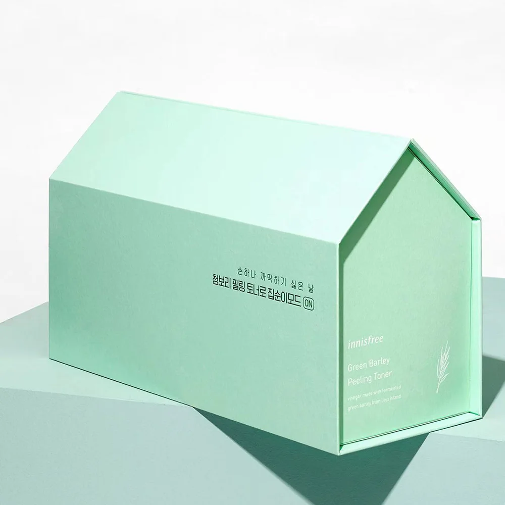 Romantic house cabin shape beauty cosmetics set serum box innovate unique makeup packaging