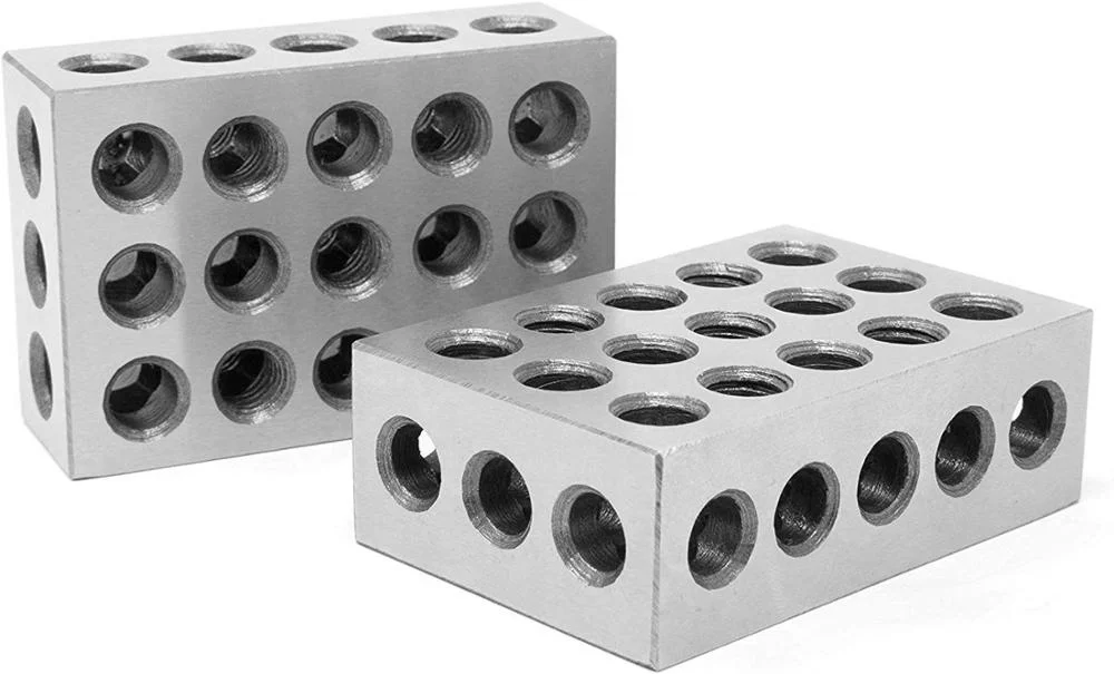 
Precision Machinist Milling 123 Blocks Matched Pair Hardened Steel 23 Holes 