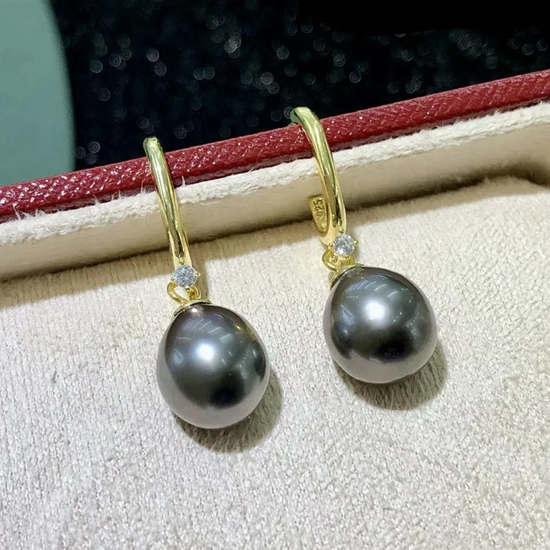 Серьги из таитянского жемчуга серебро 925
