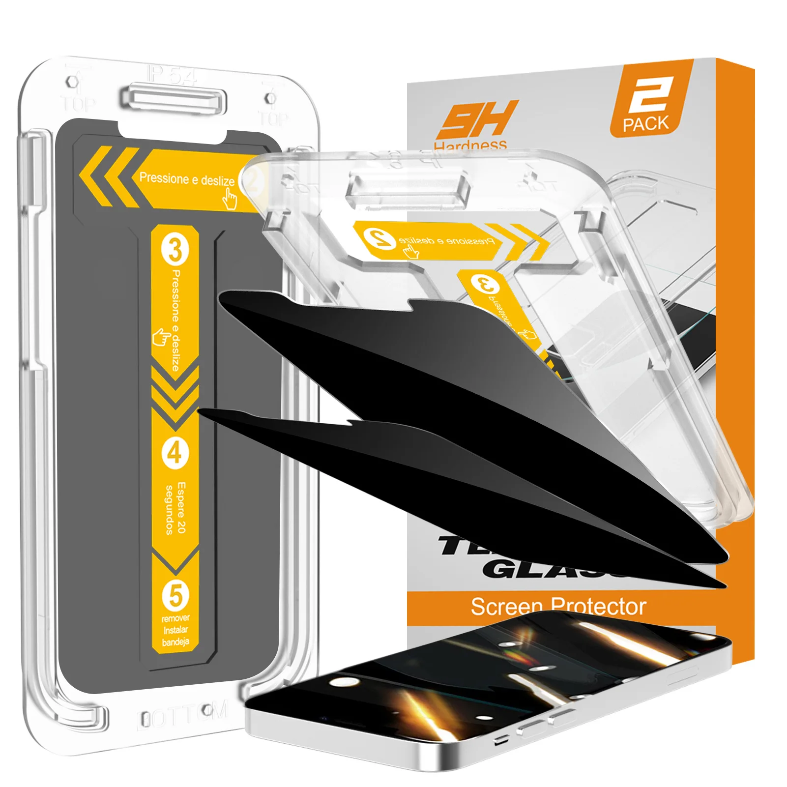 For iPhone  12 mini Privacy Screen Protector Tempered Glass 9H Premium Screen Protector Film 5.4 Inch one piece