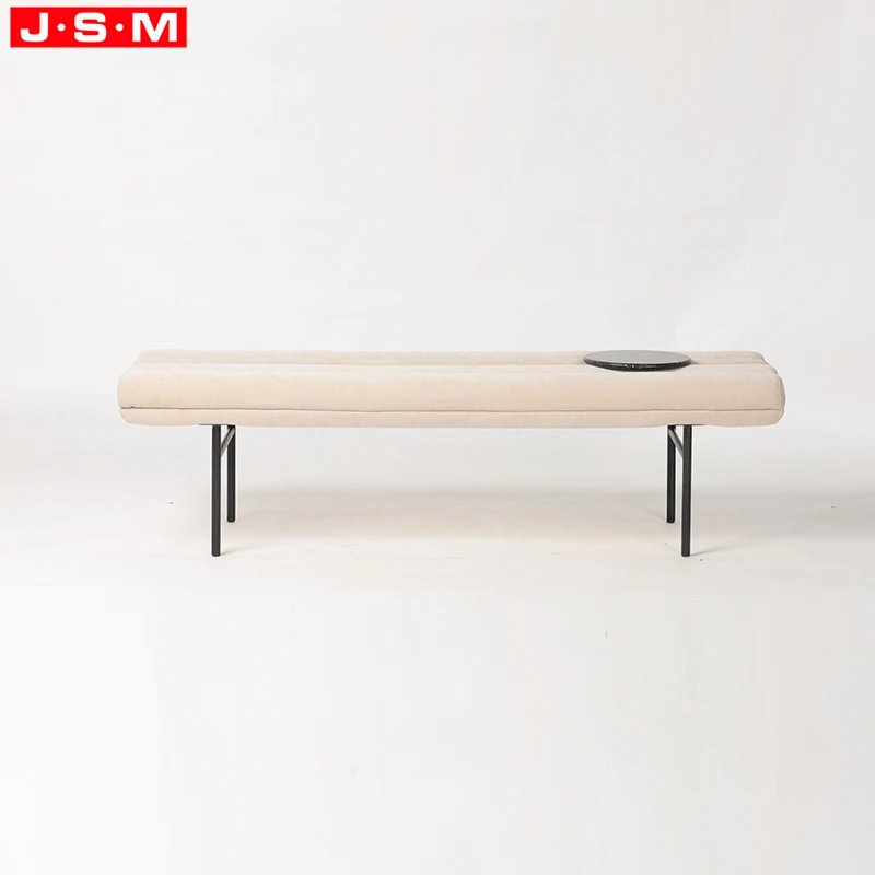 Good Quality Customized Colors Metal Base Cushion Seat Bench For Living Room