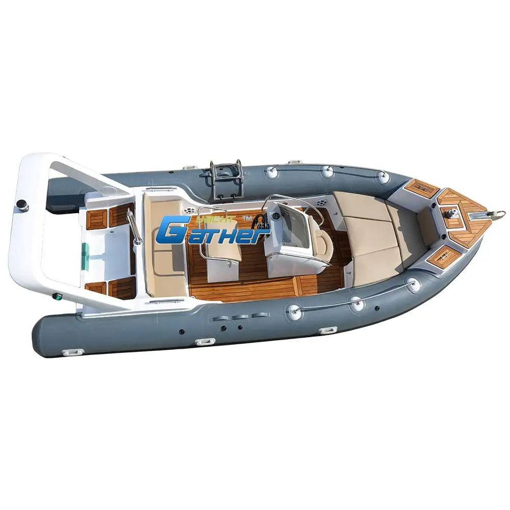 Europe Luxury 20ft RIB 600 Orca Hypalon fiberglass Rigid Hull Inflatable RIB Boats for sale