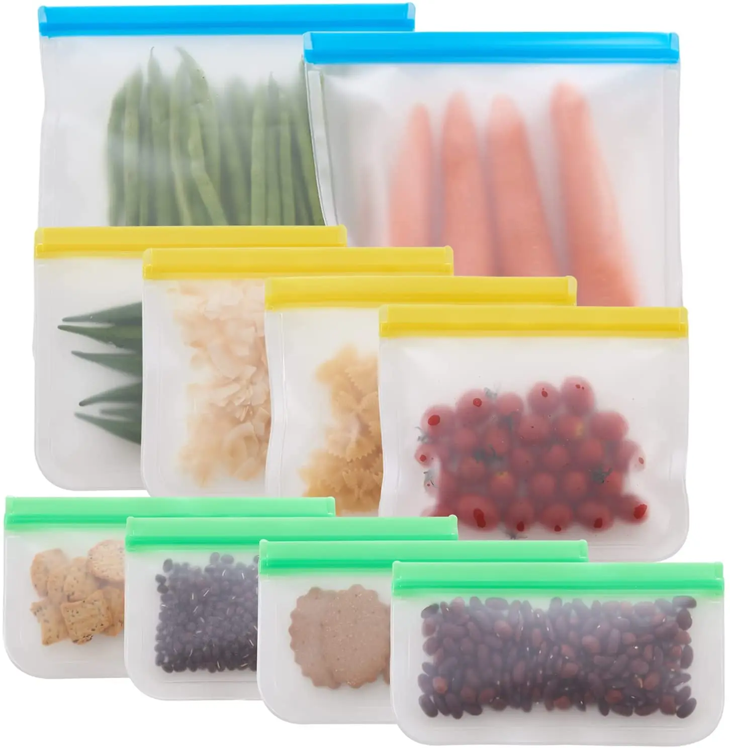 BPA Free Dishwasher Safe Reusable Food Storage Freezer Peva Zip Lock Bag Sandwich Snack Bags or Meat Fruit Veggies