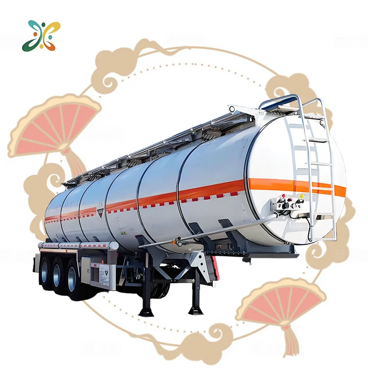 3Axle 45000Liters Aluminum Carbon Steel Water Oil Tank Truck Trailer Stainless Citerne Liquid Fuel Tanker Semi Trailer