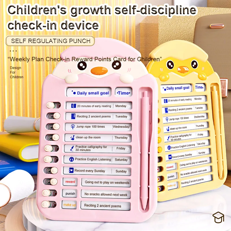 Custom Kids Time Management Training Tool To Do List Self-Discipline Clock Cards Early Education Toy Children