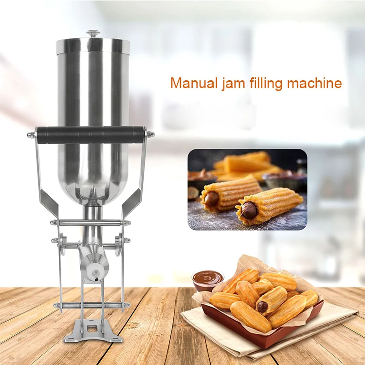 Hot Sale Commercial Spanish Donuts Churros Filler 304 Stainless Steel 5L Manual Churros Filling Machine With 5 Nozzles