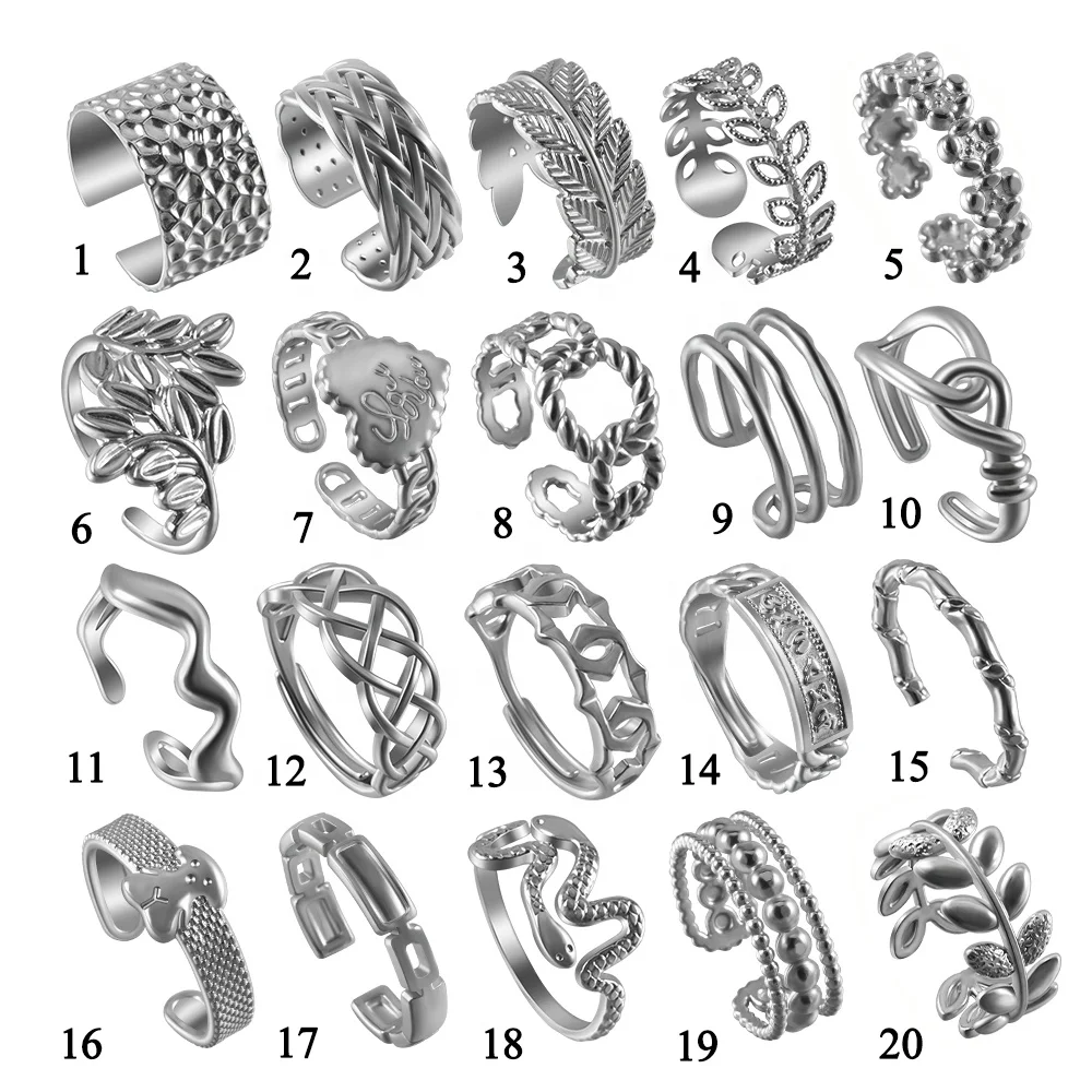 Trendy Thumb Rings Ladies Mens Toe Rings Adjustable Open Band Simple Exquisite Womens Ring Wholesale