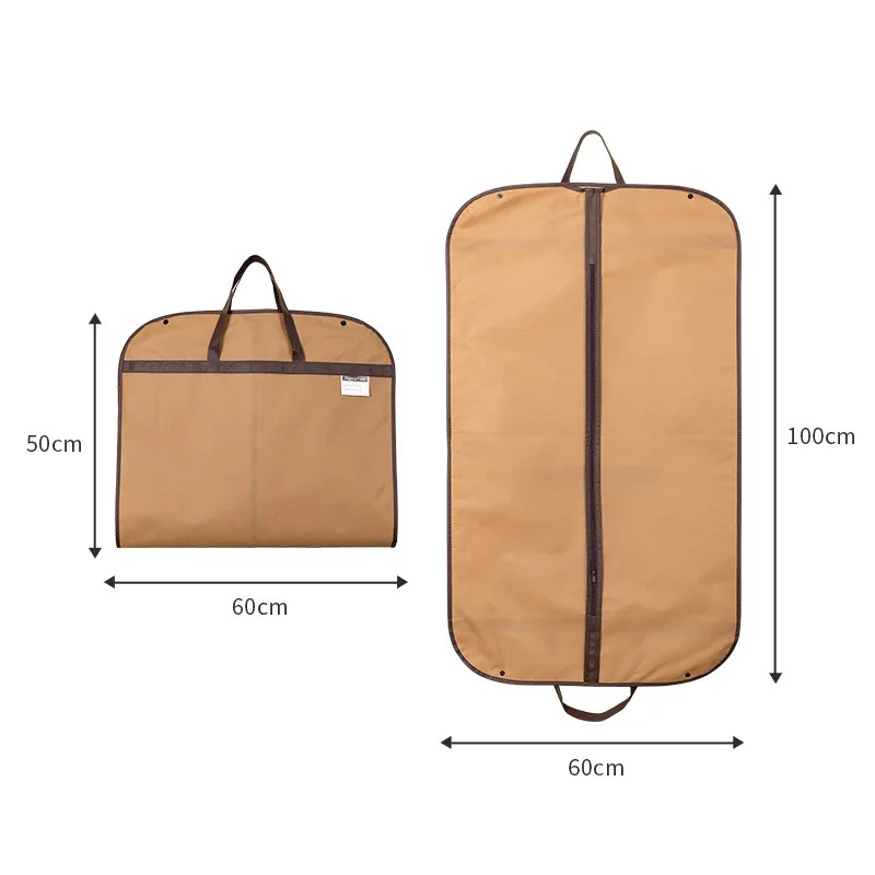 Custom Logo Clothing dust cover Hanging coat dust bag Household clothing hanging bag dust proof non-woven suit cover garment bag