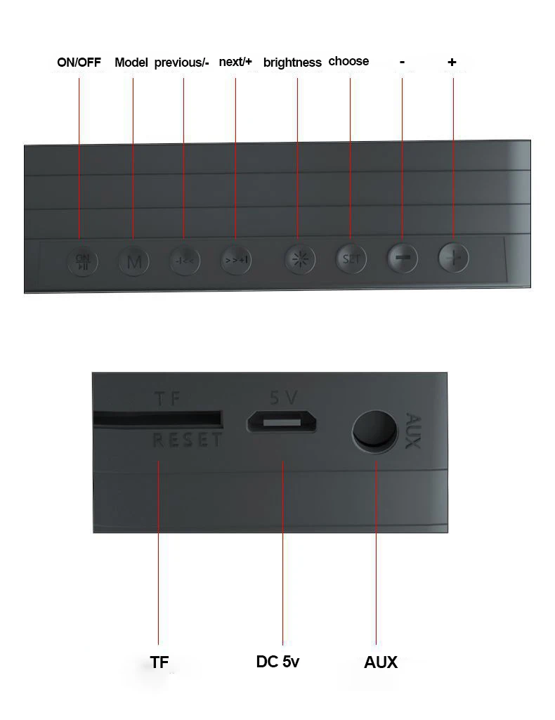 Potable Mini BT 2 In 1 Speaker  Led Display  Speaker Mobil 5.1 Divoom Speaker