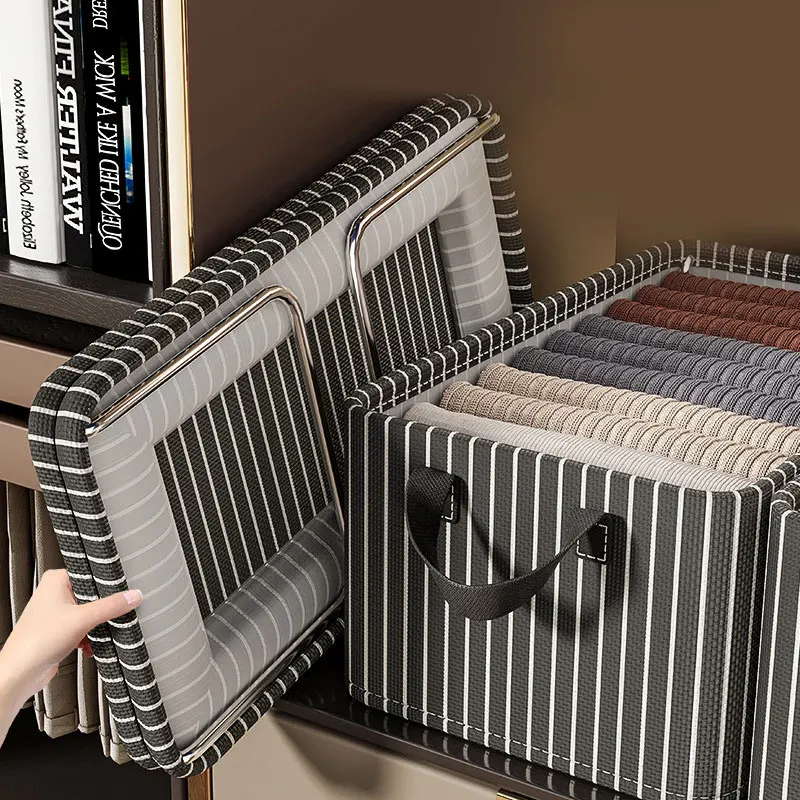 2024 экологически чистый тканевый ящик для хранения одежды складная сумка органайзер дома