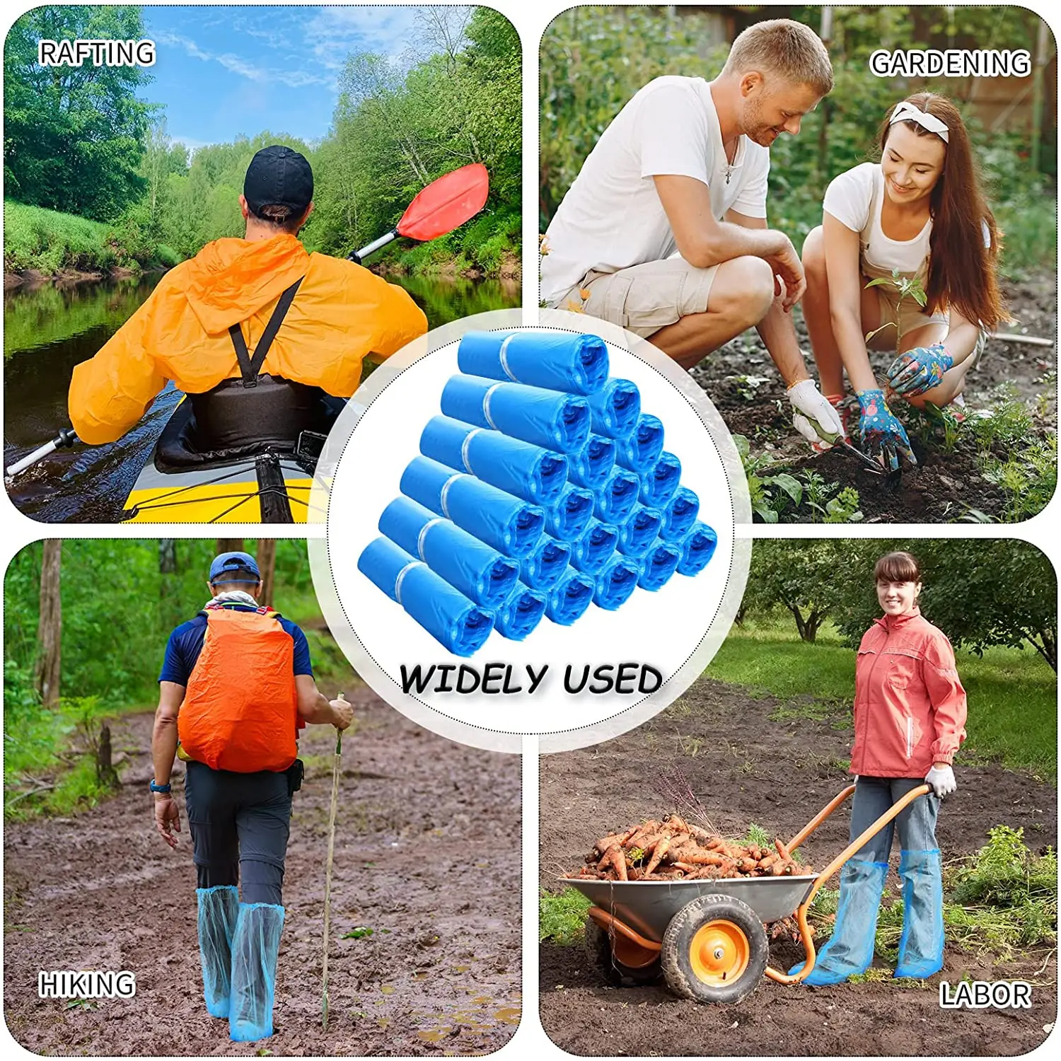 2022 Disposable Boot Covers Plastic Long Waterproof Shoes Cover Over The Knee Shoes Cover for Men Women