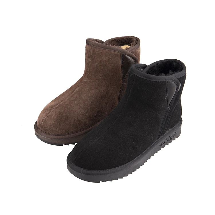 Magic tape furry cosy faux fur plush winter boots for women