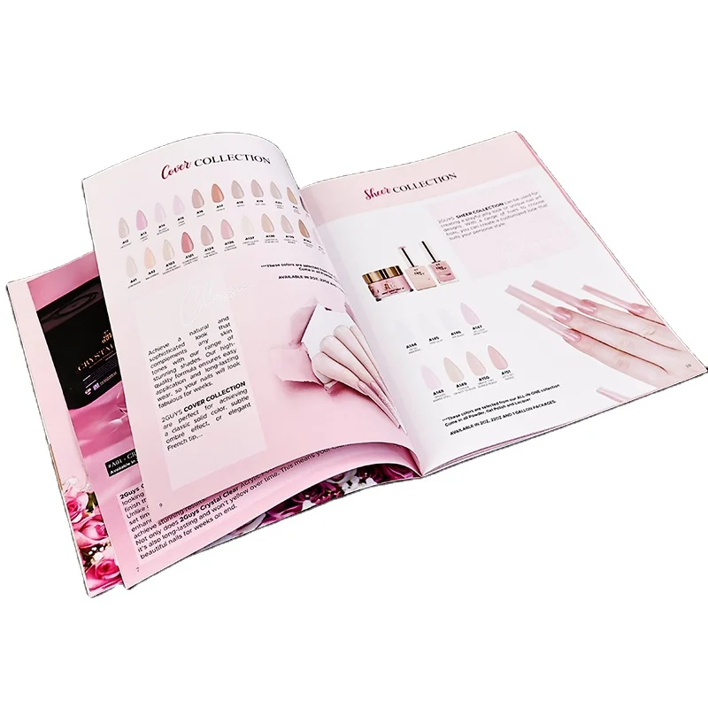 Custom Printing Catalog Brochure Booklet Magazine Perfect Binding Paper book printing