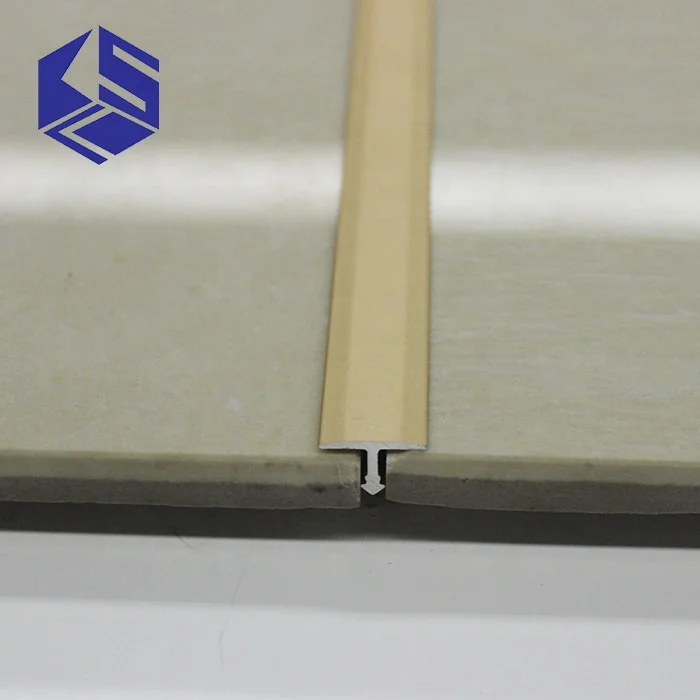 Customized T-shape aluminium gold metal threshold flooring trim tile transition edge strips
