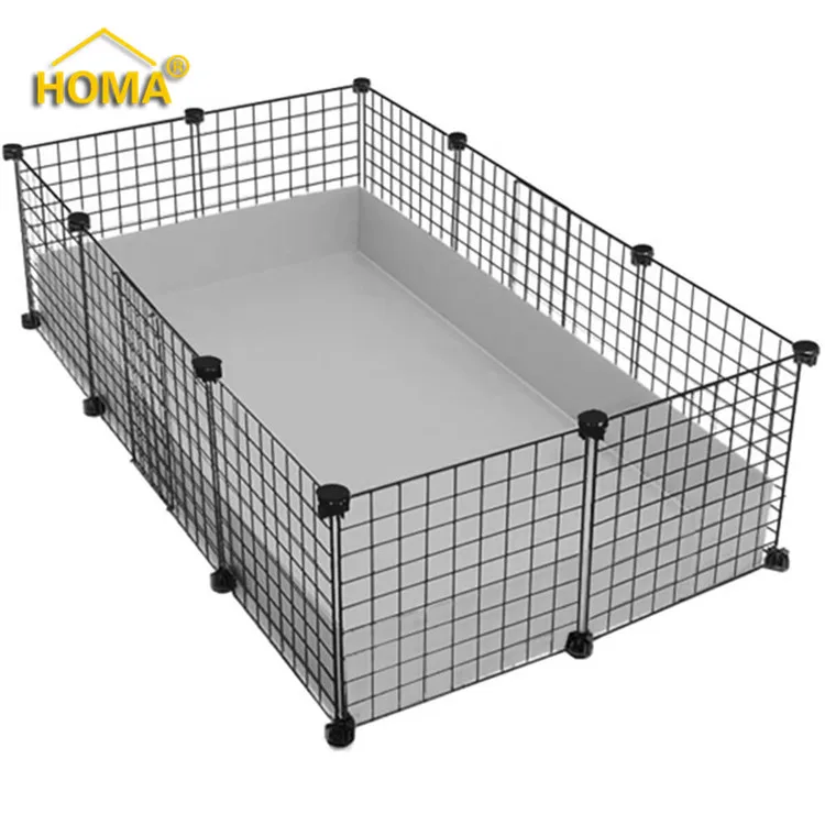 Pet Playpen, Metal Wire Apartment-Style Two-Storey Bunny Fence and Kennel
