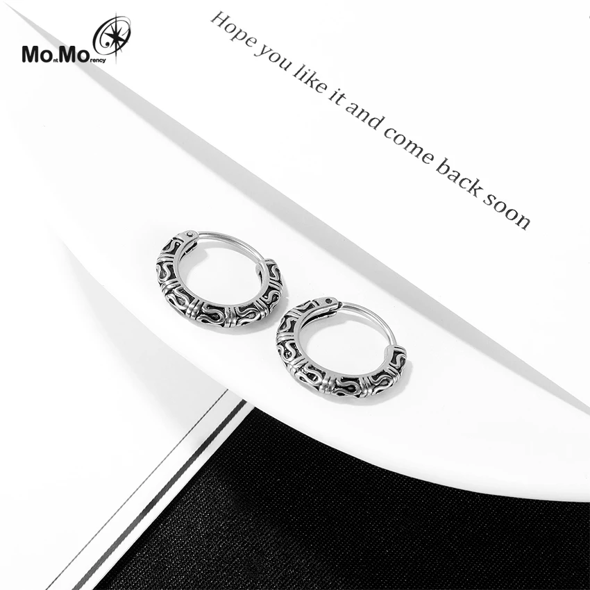  Wholesale Price Gold Stainless Steel Earrings Jewelry Hoop For Men