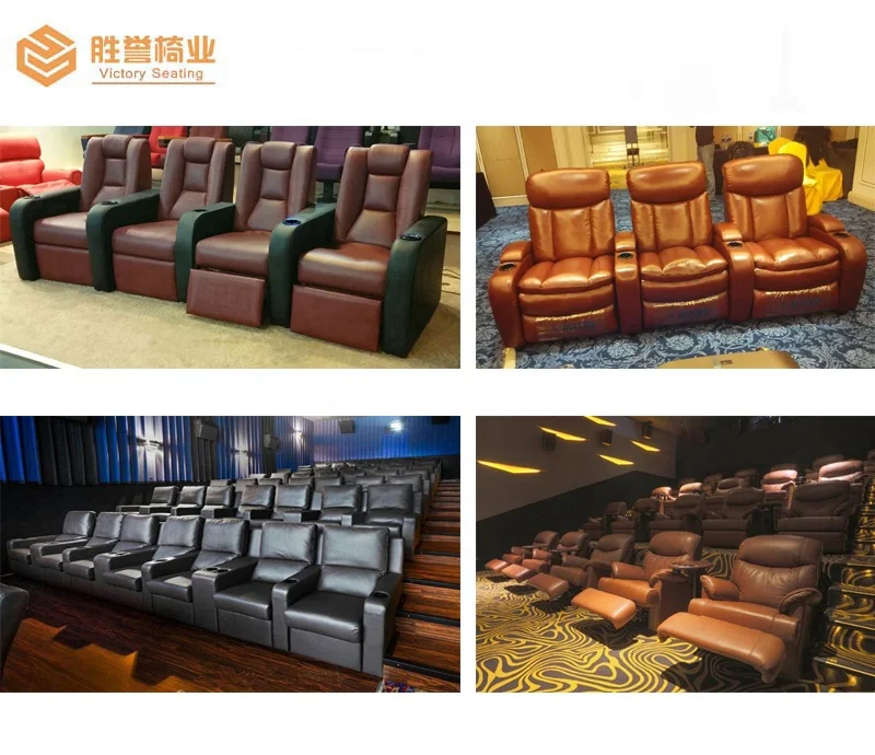Electric recliner theater movie seating chair cinema hall seats for wholesale