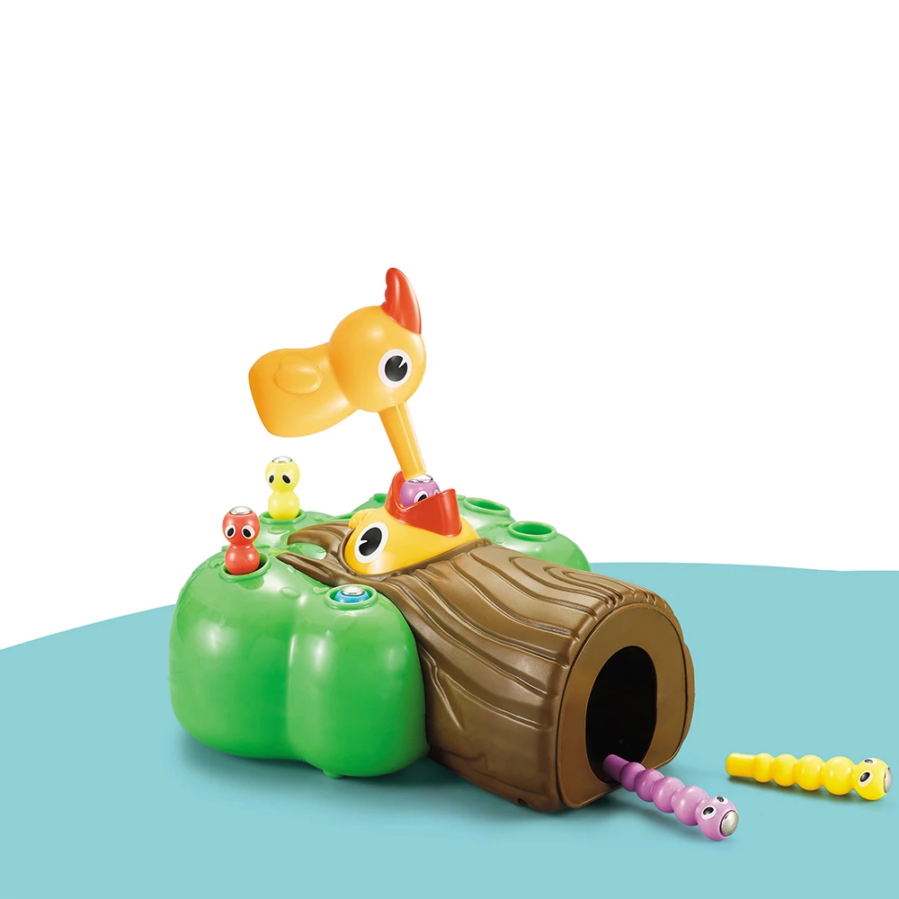 2022 Hot Selling Woodpecker Catch and Feed Game Magnetic Woodpecker Catching Worms Game Toy Set Hungry Woodpecker Toy for Kids