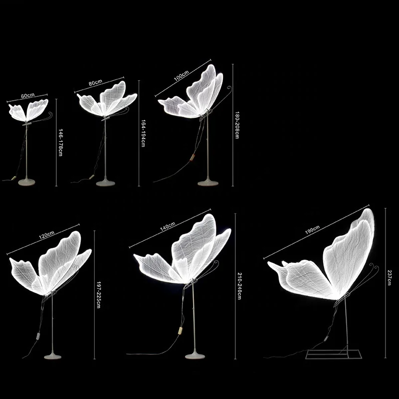 wedding led lights butterfly decoration backdrop lighted butterfly wings in led lights for event