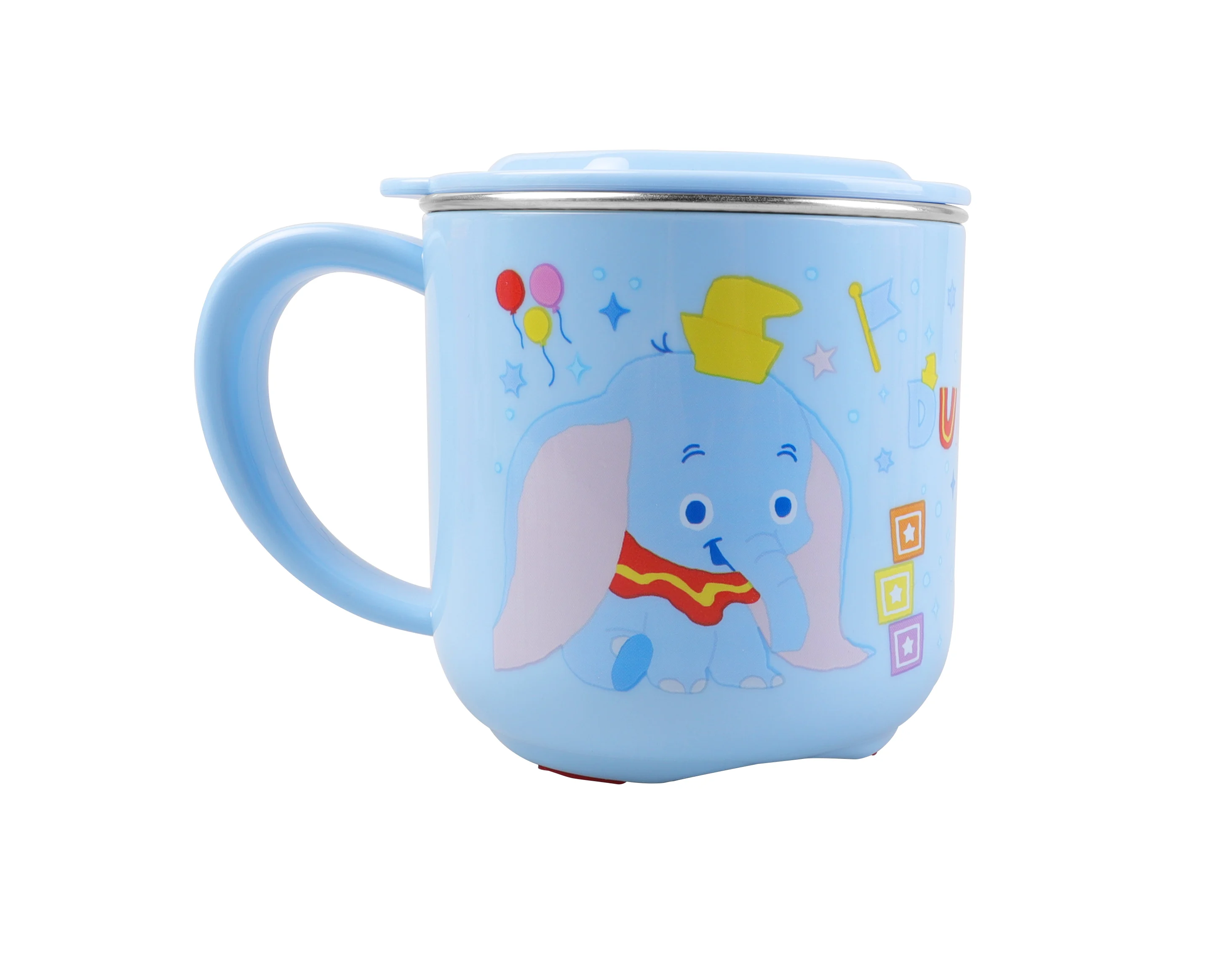 Disney Cup plastic&stainless-steel children tablewares 2D Cartoon Water Cup Cutie Cup