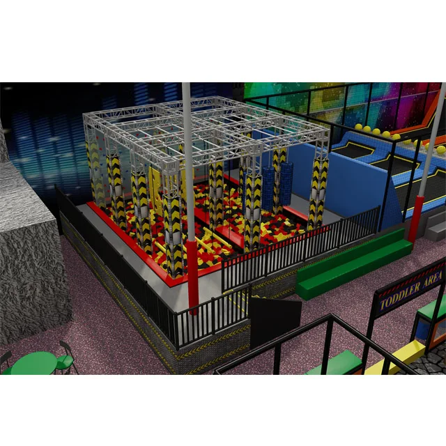 China Trampoline Kids Gym Equipment Climbing wall  Indoor Trampoline Park