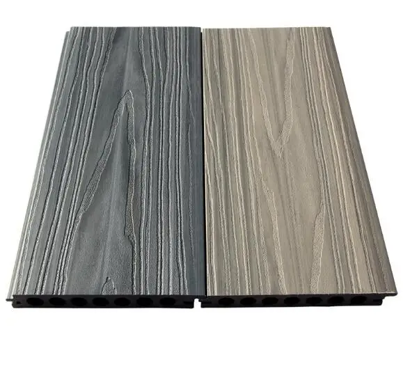 Высококачественный черный 3D глубокий рельефный композитный настил из ДПК польский напольный закрытый доска