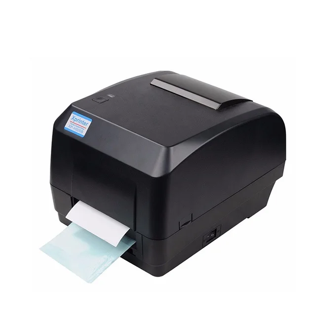4inch Auto Cutter Logistic Shipping Sticker Barcode Thermal Transfer Label Printer Xprinter USB Port Black and White XP-H500B