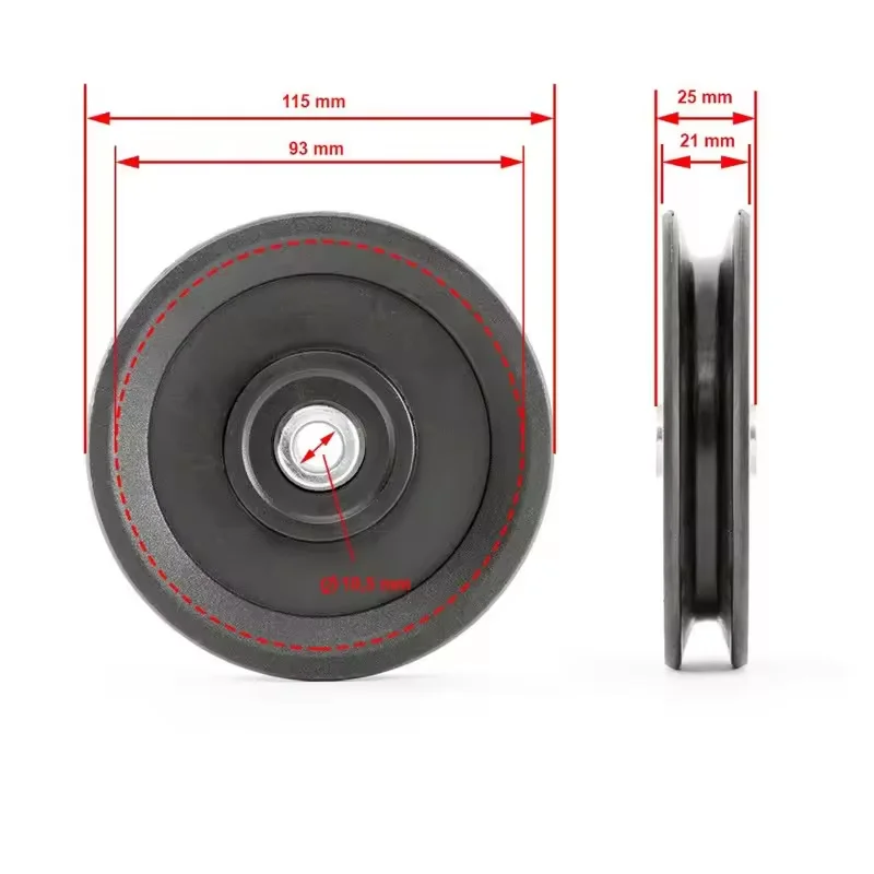 90mm 95mm with Holes Hollow Pulley System Gym for Cable Wire Rope