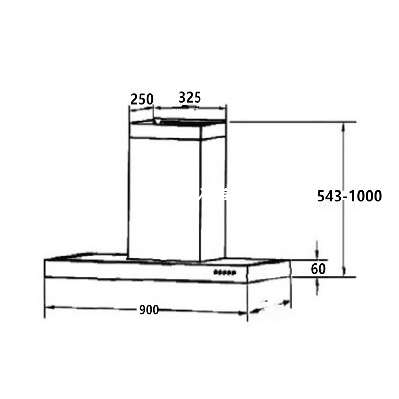 90 CM Down Draft Range Hood exhaust fan chimney hood 220V 110V