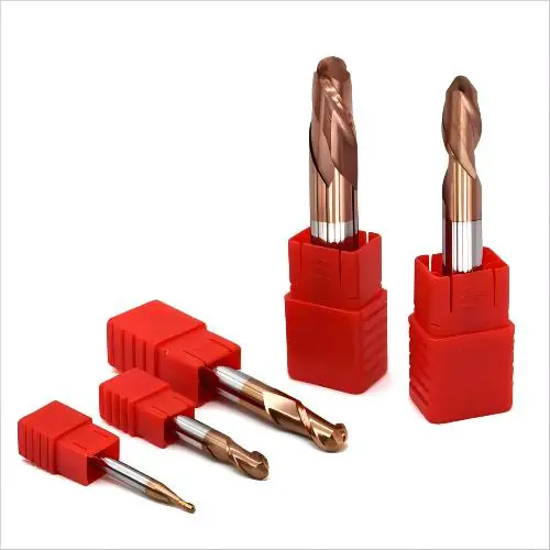 R0.5-R10 mm Hrc 55 2 Flute Carbide Ball Nose Milling Cutter Ball Nose End Mill For Die Steel Iron