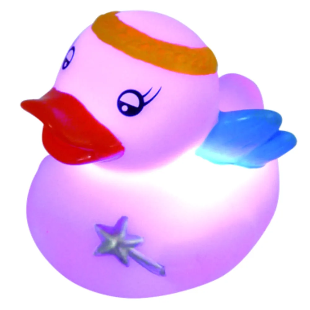 Экологически чистые резиновые ПВХ игрушки для мелких животных мигающий светильник плавающий утка светодио дный детские