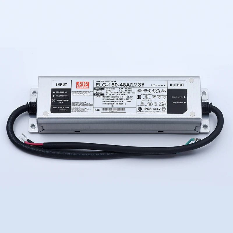 Meanwell ELG-150-42A-3Y 42В 3.57A 150W Светодиодный источник питания водонепроницаемого IP67 бренд Mean Well представляет LED Драйвер для уличного освещения