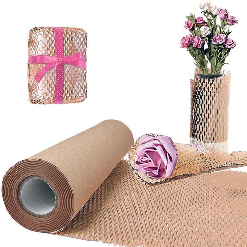 Перерабатываемая коричневая черная сотовая оберточная бумага размером под заказ, оберточная бумага для подушек, амортизирующая сотовая оберточная крафт-бумага