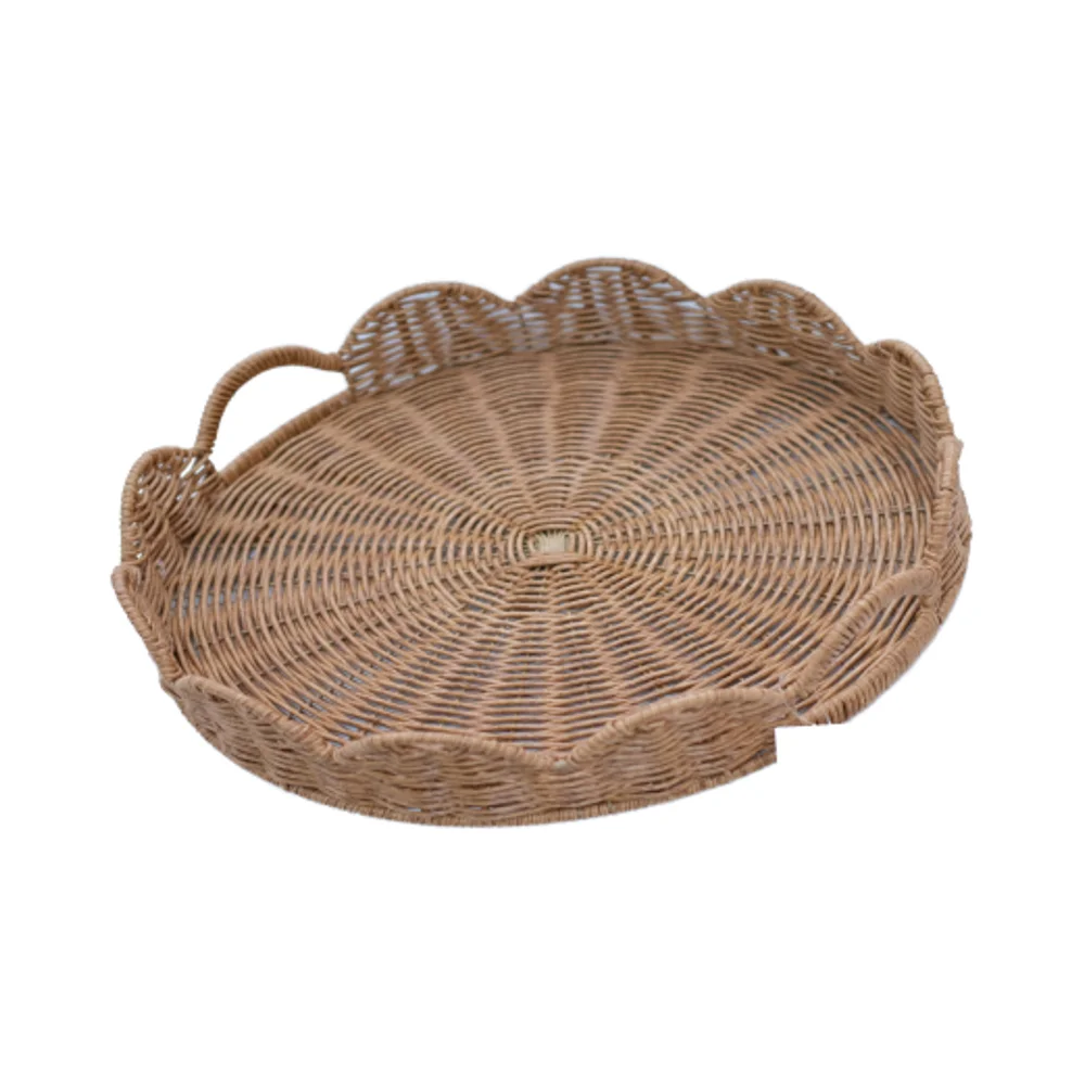 Best Price Eco-Friendly Scallop Storage Basket Wicker Laundry Basket Made from Rattan Standing Type from Vietnam