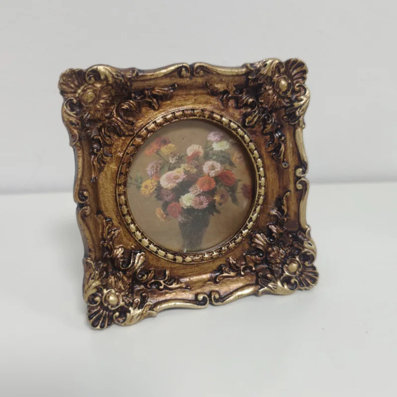 House European vintage craft photo frame table creative desktop photo frame decoration European-style French style wall hanging
