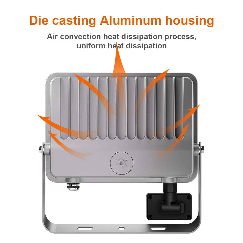 KCD Garden 10w 24w 30w 50w 100w Floodlight Projector Lighting Spotlight Wall Flood Lights With Motion Sensor 3000 Lumen