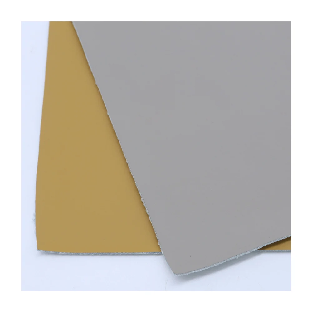 Waterproof Smooth Colorful Soft Leather Embossing Pattern Calfskin Wool Backing Materials PU Synthetic Leather For Making Sofa